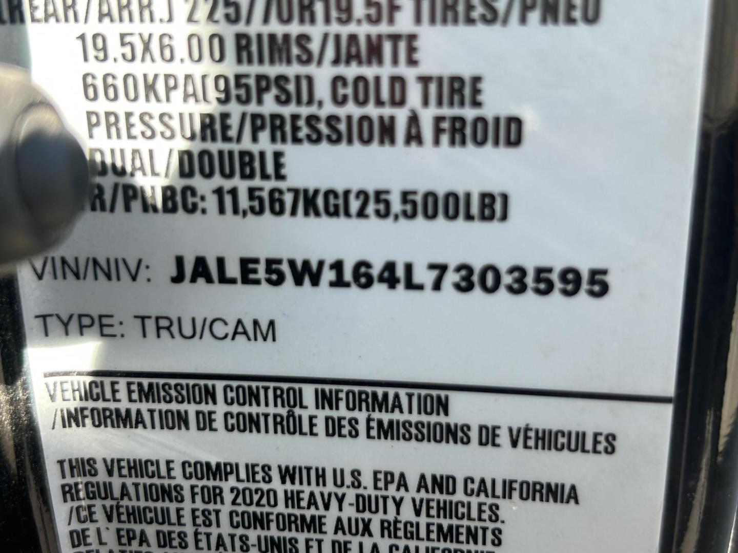2020 Black Isuzu NQR - (JALE5W164L7) with an 5.2L L6 DIESEL engine, located at 1687 Business 35 S, New Braunfels, TX, 78130, (830) 625-7159, 29.655487, -98.051491 - Photo#11