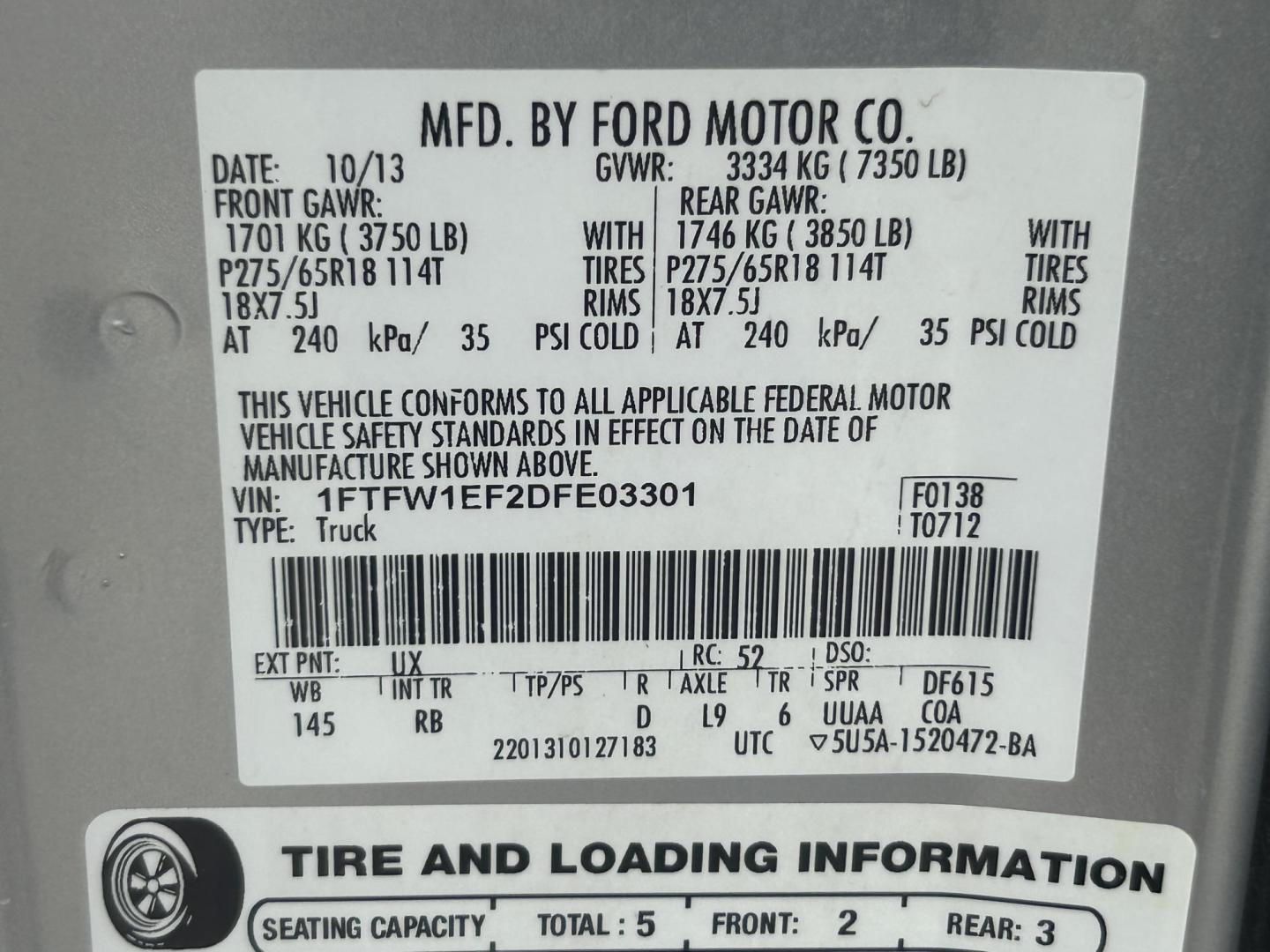 2013 Silver Ford F-150 XLT SuperCrew 6.5-ft. Bed 4WD (1FTFW1EF2DF) with an 5.0L V8 engine, 6-Speed Automatic transmission, located at 1687 Business 35 S, New Braunfels, TX, 78130, (830) 625-7159, 29.655487, -98.051491 - Photo#12