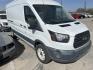 2018 White Ford Transit 150 Van Med. Roof w/Sliding Pass. 148-in. WB (1FTYE2CM4JK) with an 3.7L V6 DOHC 24V engine, 6A transmission, located at 1687 Business 35 S, New Braunfels, TX, 78130, (830) 625-7159, 29.655487, -98.051491 - Photo#2