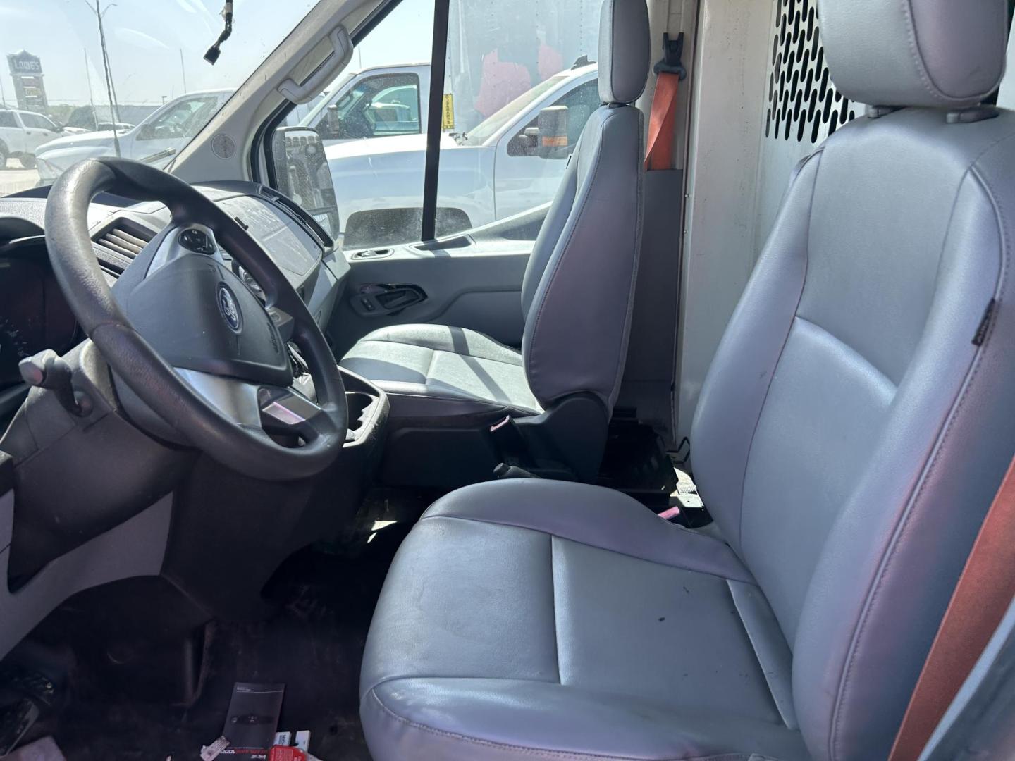 2018 White Ford Transit 150 Van Med. Roof w/Sliding Pass. 148-in. WB (1FTYE2CM4JK) with an 3.7L V6 DOHC 24V engine, 6A transmission, located at 1687 Business 35 S, New Braunfels, TX, 78130, (830) 625-7159, 29.655487, -98.051491 - Photo#3