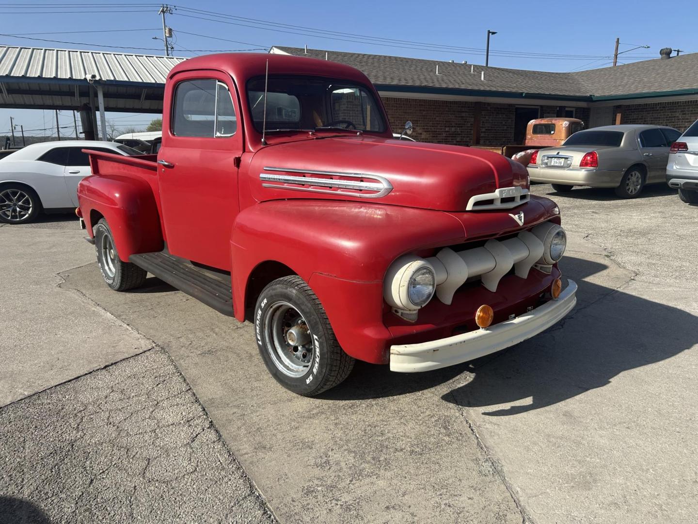 1951 Red Ford F1 (F1R1MP27931) with an V8 engine, 3SPD transmission, located at 1687 Business 35 S, New Braunfels, TX, 78130, (830) 625-7159, 29.655487, -98.051491 - Photo#3