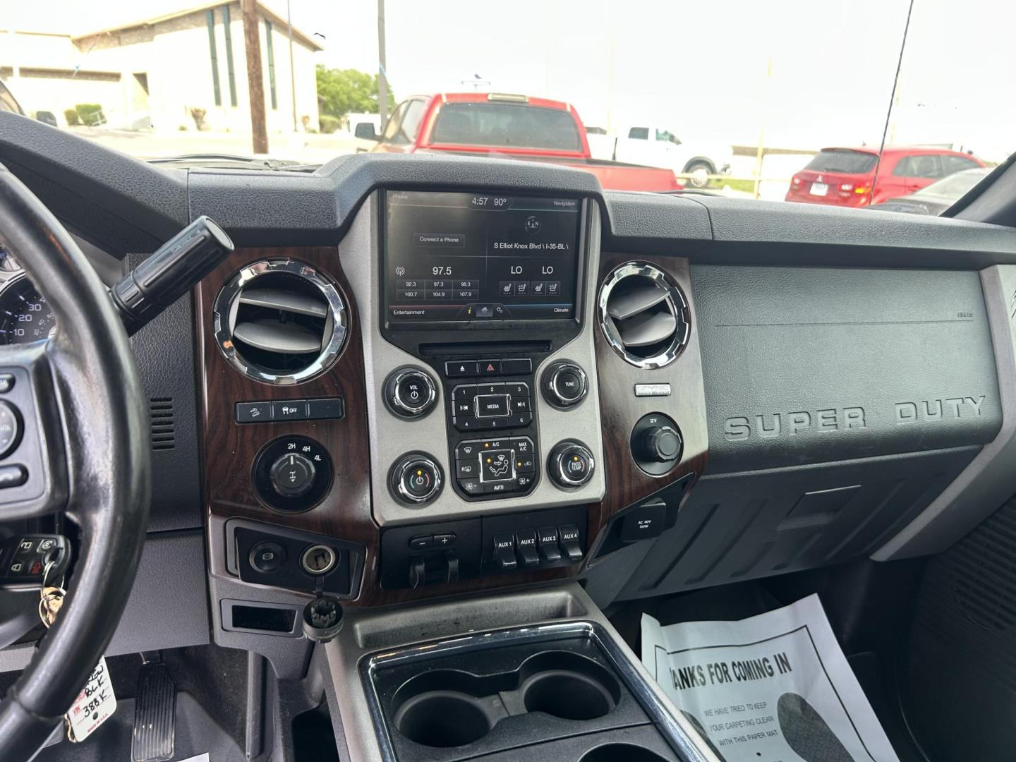 2015 Black Ford F-250 SD King Ranch Crew Cab 4WD (1FT7W2BT4FE) with an 6.7L V8 OHV 16V DIESEL engine, 6-Speed Automatic transmission, located at 1687 Business 35 S, New Braunfels, TX, 78130, (830) 625-7159, 29.655487, -98.051491 - Photo#13