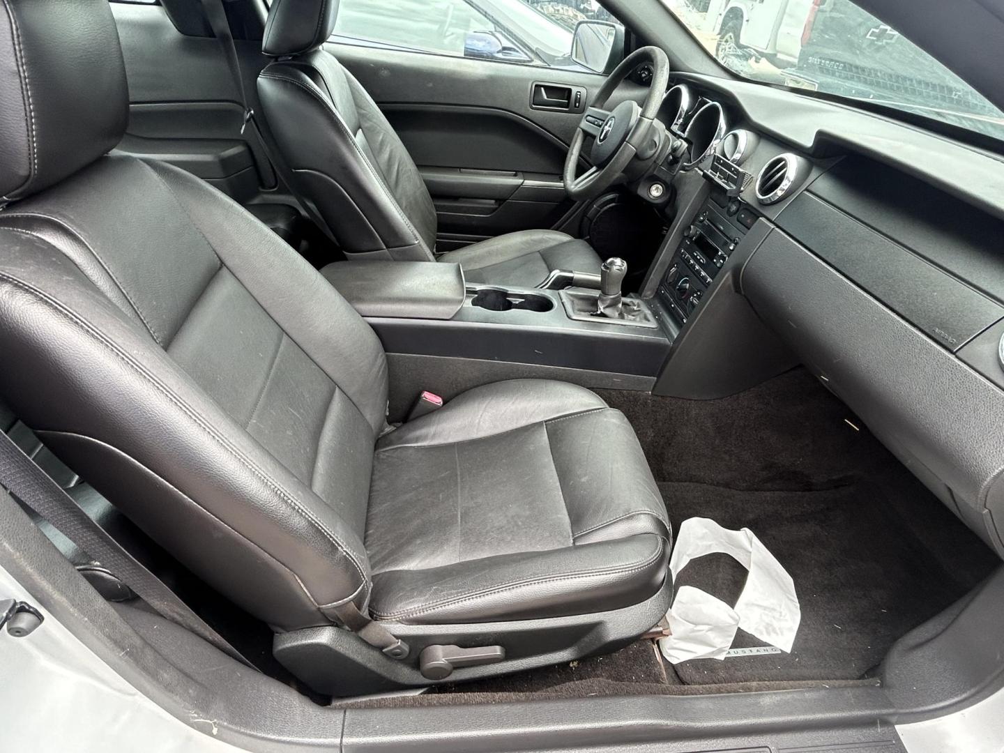 2006 Silver Ford Mustang V6 Deluxe Coupe (1ZVFT80N765) with an 4.0L V6 SOHC 12V engine, located at 1687 Business 35 S, New Braunfels, TX, 78130, (830) 625-7159, 29.655487, -98.051491 - Photo#6