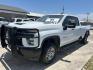 2020 White Chevrolet Silverado 2500HD Work Truck Crew Cab Short Box 2WD (1GC1WLEY7LF) with an 6.6L V8 OHV 16V DIESEL engine, 6A transmission, located at 1687 Business 35 S, New Braunfels, TX, 78130, (830) 625-7159, 29.655487, -98.051491 - Photo#0