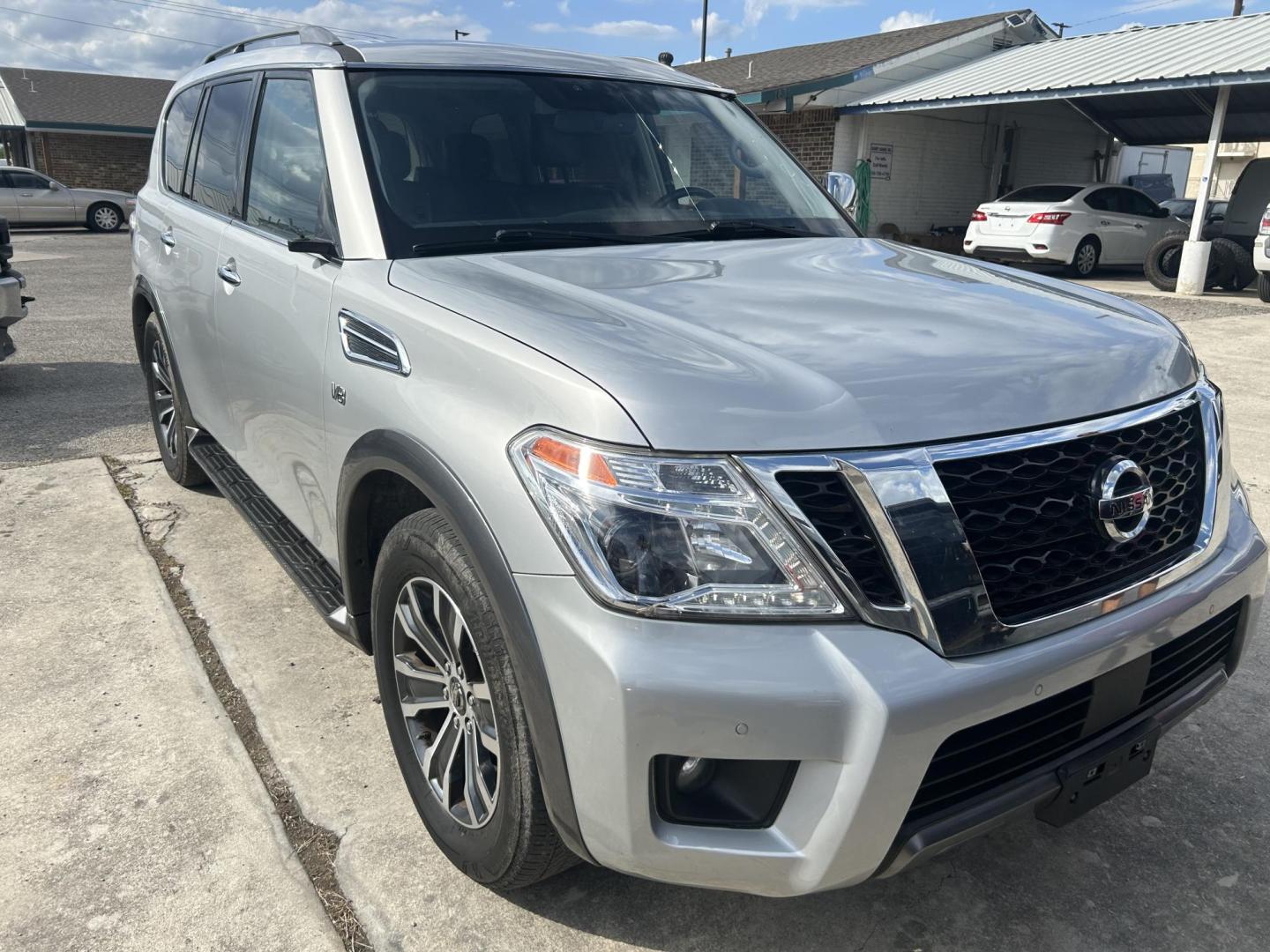 2020 Silver Nissan Armada SL 2WD (JN8AY2ND2L9) with an 5.6L V8 DOHC 32V engine, 7A transmission, located at 1687 Business 35 S, New Braunfels, TX, 78130, (830) 625-7159, 29.655487, -98.051491 - Photo#1