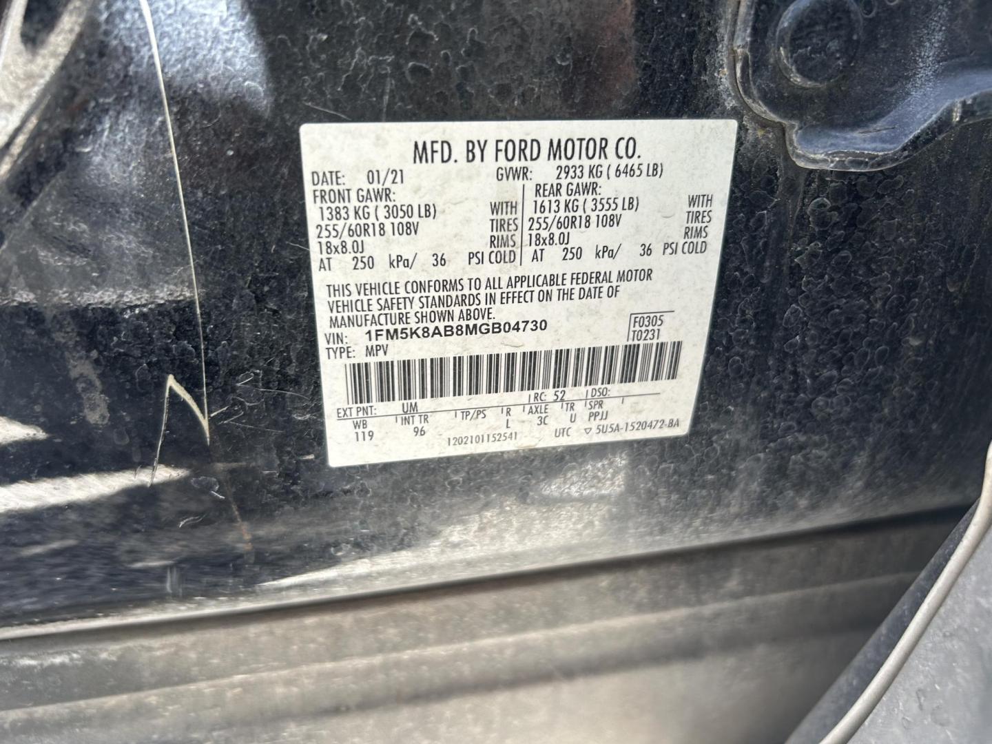 2021 Black Ford Explorer Police 4WD (1FM5K8AB8MG) with an 3.3L V6 DOHC 24V engine, 10A transmission, located at 1687 Business 35 S, New Braunfels, TX, 78130, (830) 625-7159, 29.655487, -98.051491 - Photo#16