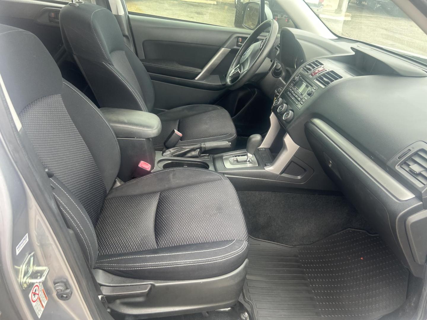 2015 Silver Subaru Forester 2.5i Premium (JF2SJAFC7FH) with an 2.5L H4 SOHC 16V engine, 6-Speed Automatic transmission, located at 1687 Business 35 S, New Braunfels, TX, 78130, (830) 625-7159, 29.655487, -98.051491 - Photo#2