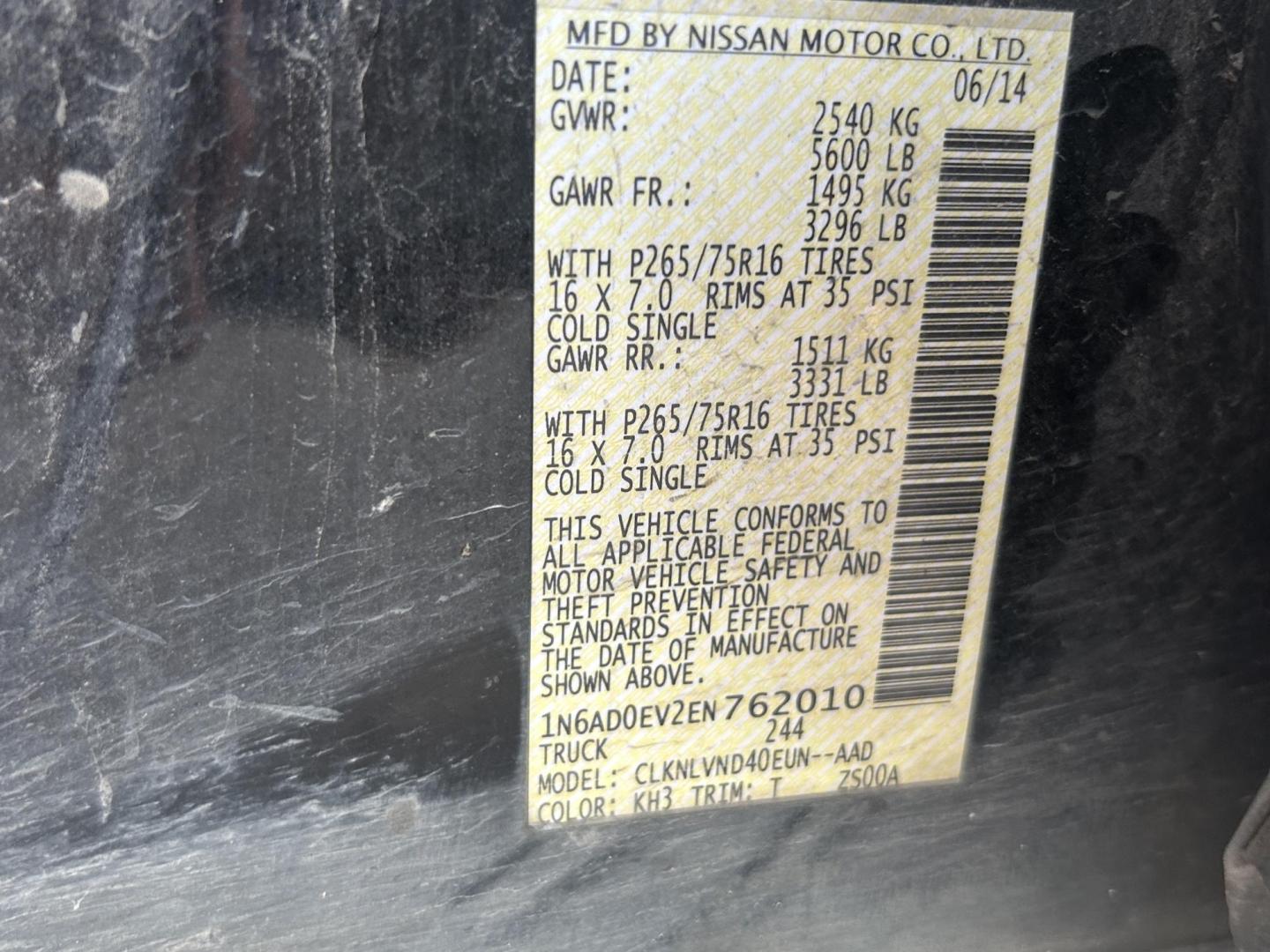 2014 Black /Black Nissan Frontier SL Crew Cab 4WD (1N6AD0EV2EN) with an 4.0L V6 DOHC 24V engine, 5-Speed Automatic transmission, located at 1687 Business 35 S, New Braunfels, TX, 78130, (830) 625-7159, 29.655487, -98.051491 - Photo#13