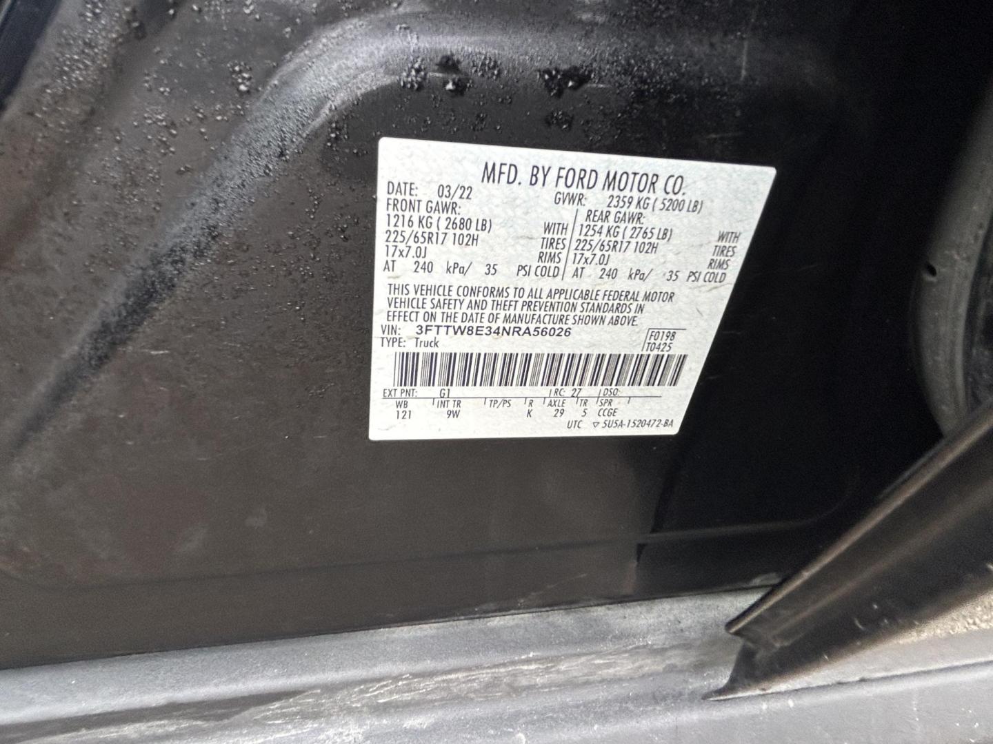 2022 Black Ford Maverick XL (3FTTW8E34NR) with an 2.5L L4 DOHC 16V engine, CVT transmission, located at 1687 Business 35 S, New Braunfels, TX, 78130, (830) 625-7159, 29.655487, -98.051491 - Photo#8