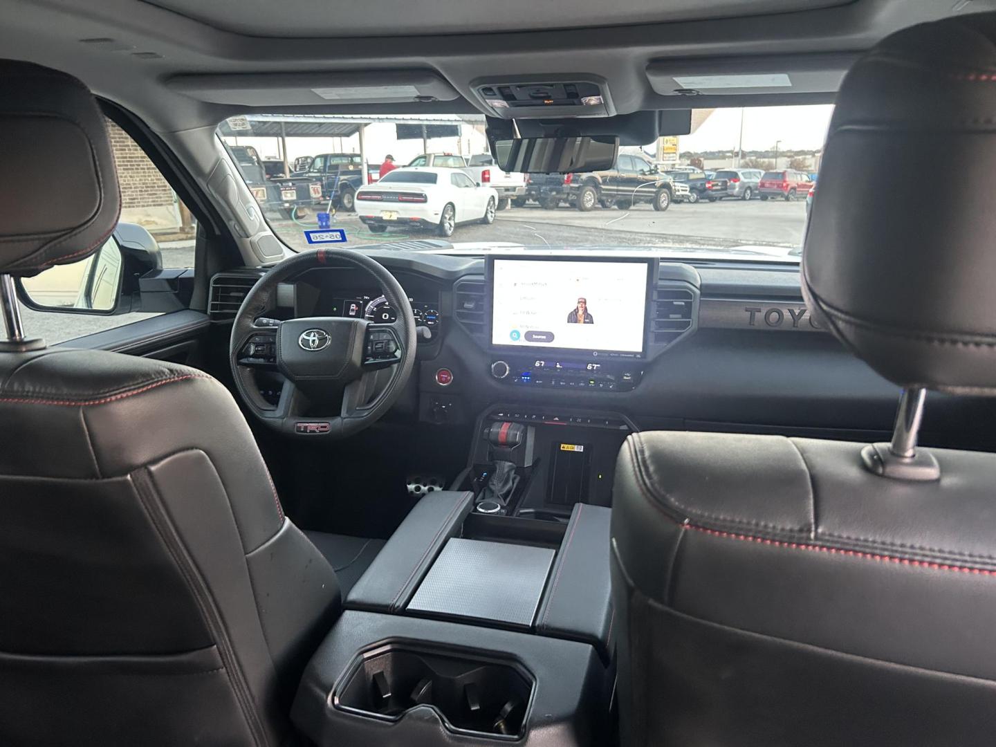 2023 White Toyota Tundra TRD PRO CrewMax 4WD Hybrid (5TFPC5DB2PX) with an 3.4L V6 DOHC 24V HYBRID engine, 6A transmission, located at 1687 Business 35 S, New Braunfels, TX, 78130, (830) 625-7159, 29.655487, -98.051491 - Photo#5