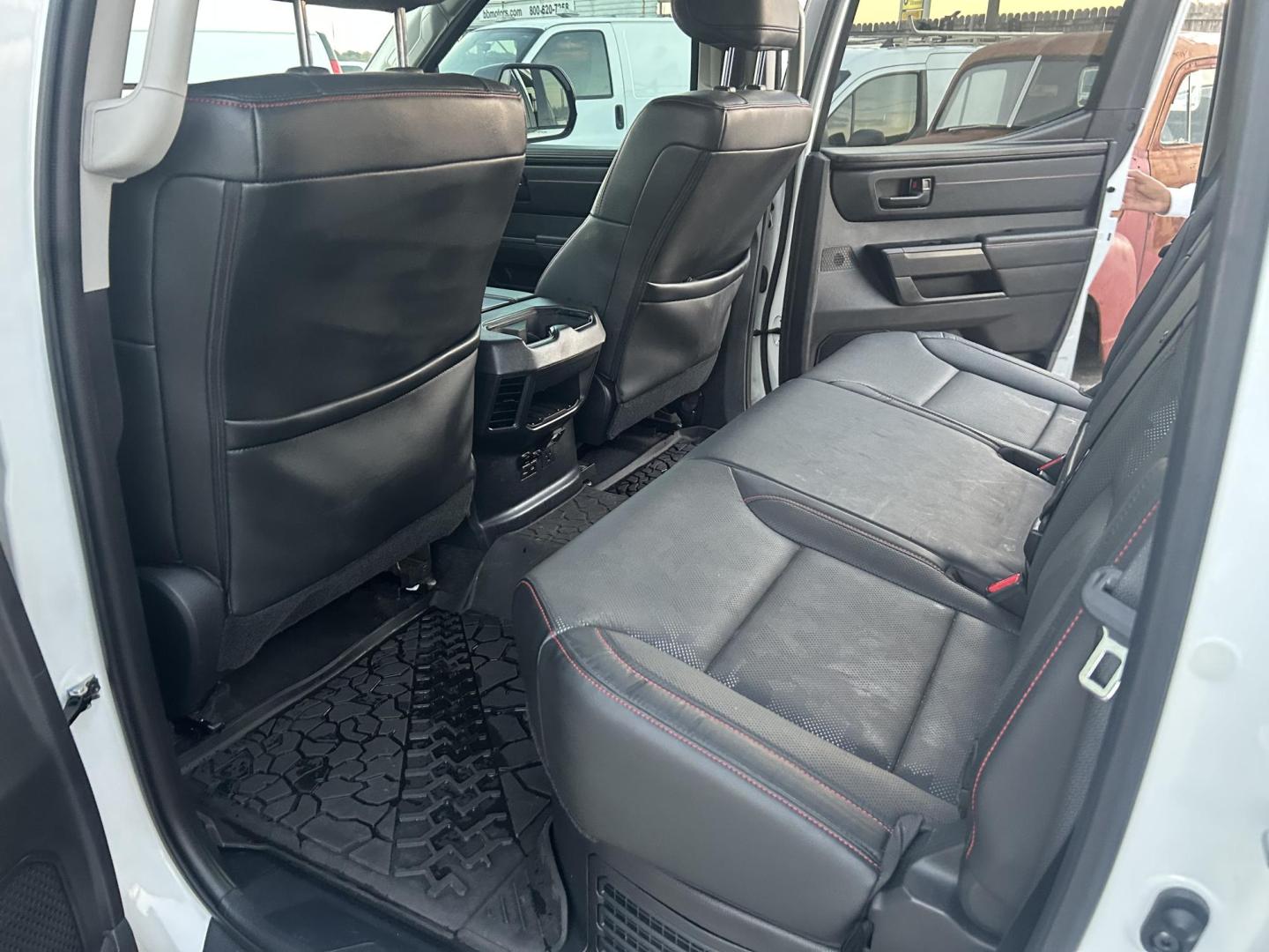 2023 White Toyota Tundra TRD PRO CrewMax 4WD Hybrid (5TFPC5DB2PX) with an 3.4L V6 DOHC 24V HYBRID engine, 6A transmission, located at 1687 Business 35 S, New Braunfels, TX, 78130, (830) 625-7159, 29.655487, -98.051491 - Photo#8