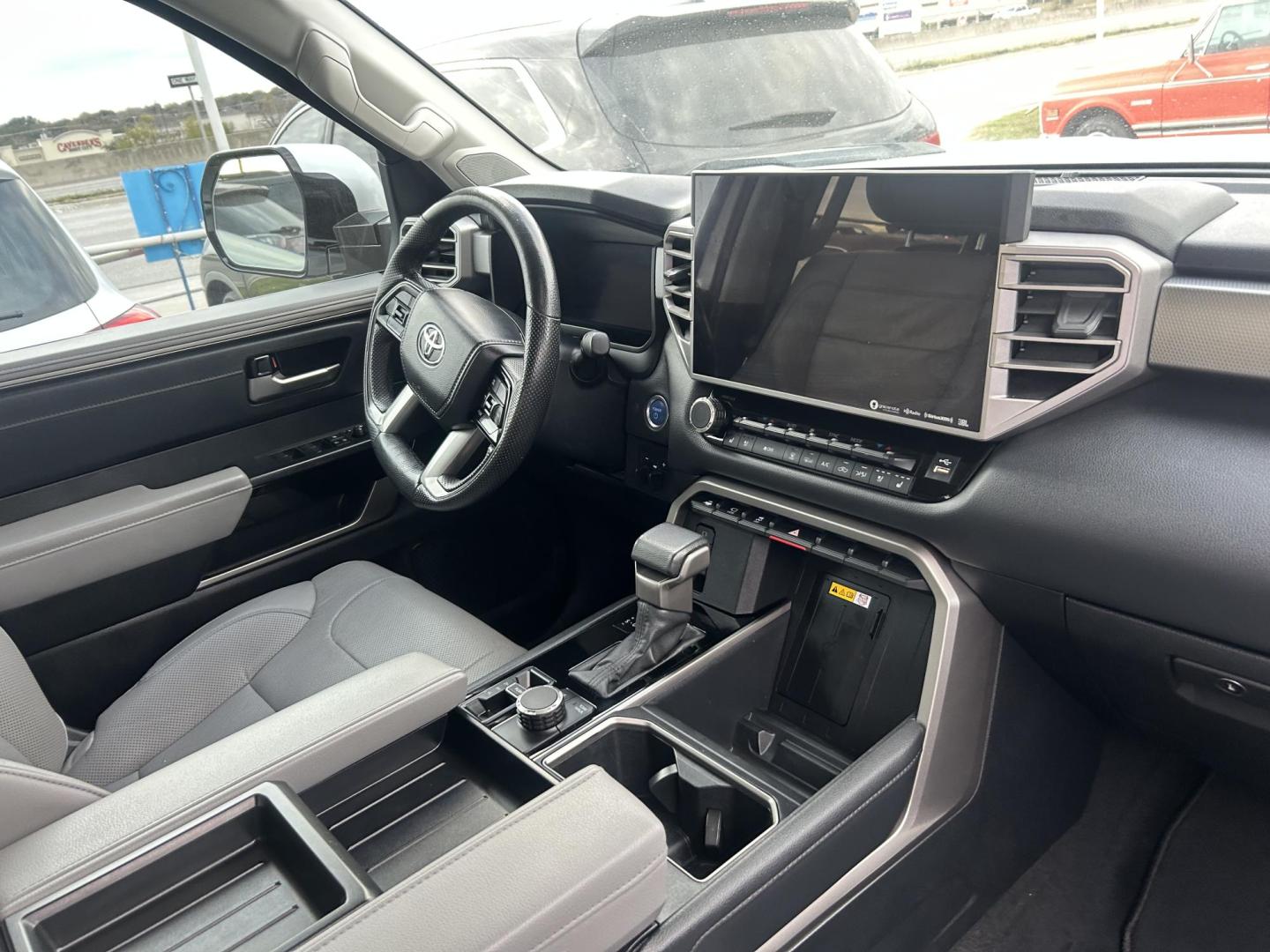 2024 White Toyota Tundra Limited CrewMax 4WD Hybrid (5TFJC5DB3RX) with an 3.4L V6 DOHC 24V HYBRID engine, 6A transmission, located at 1687 Business 35 S, New Braunfels, TX, 78130, (830) 625-7159, 29.655487, -98.051491 - Photo#6