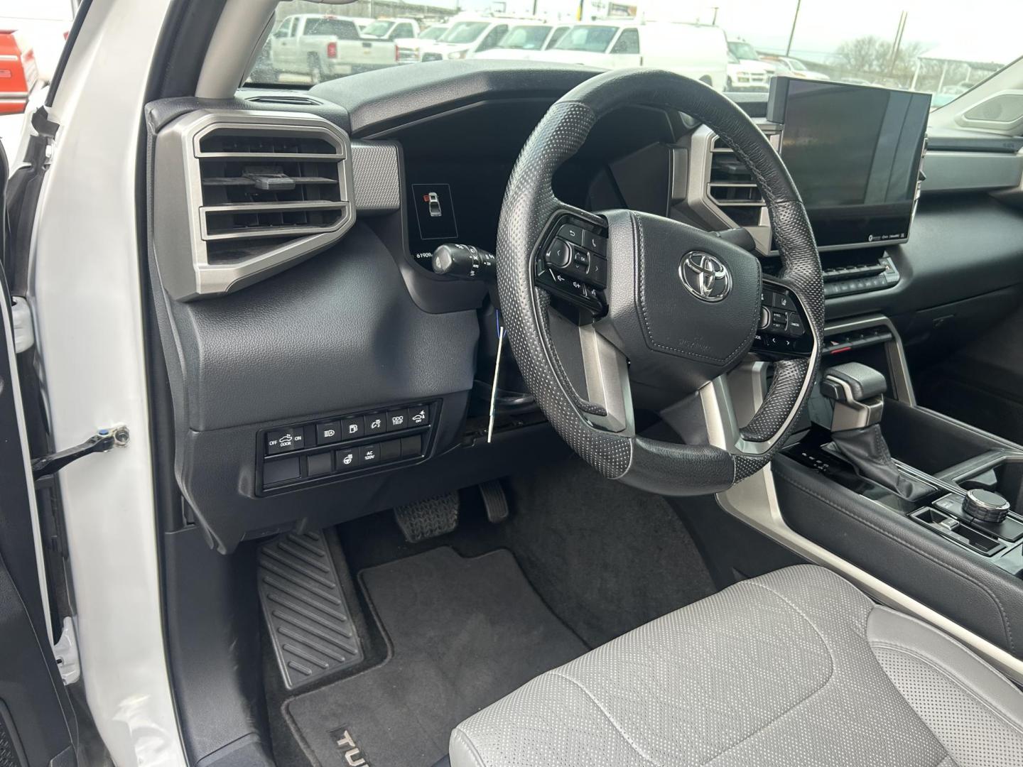 2024 White Toyota Tundra Limited CrewMax 4WD Hybrid (5TFJC5DB3RX) with an 3.4L V6 DOHC 24V HYBRID engine, 6A transmission, located at 1687 Business 35 S, New Braunfels, TX, 78130, (830) 625-7159, 29.655487, -98.051491 - Photo#13