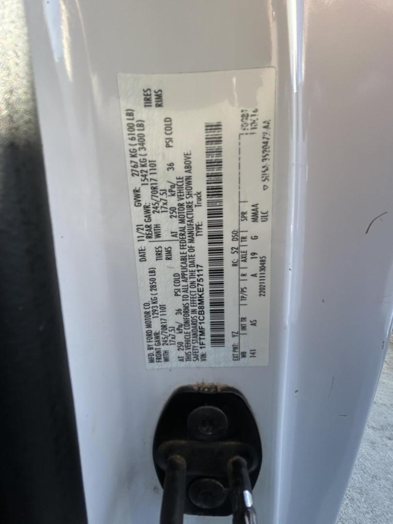 2021 White Ford F-150 XL 8 FT Bed 2WD (1FTMF1CB8MK) with an 3.3L V6 DOHC 24V engine, 6A transmission, located at 1687 Business 35 S, New Braunfels, TX, 78130, (830) 625-7159, 29.655487, -98.051491 - Photo#10