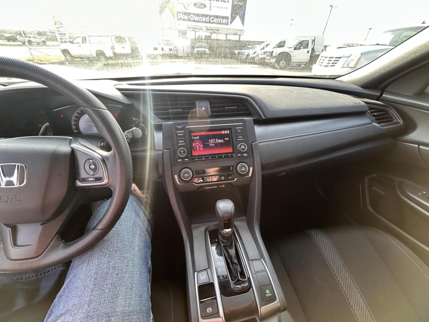 2017 Silver Honda Civic LX CVT (SHHFK7H20HU) with an 2.0L L4 DOHC 16V TURBO engine, CVT transmission, located at 1687 Business 35 S, New Braunfels, TX, 78130, (830) 625-7159, 29.655487, -98.051491 - Photo#12