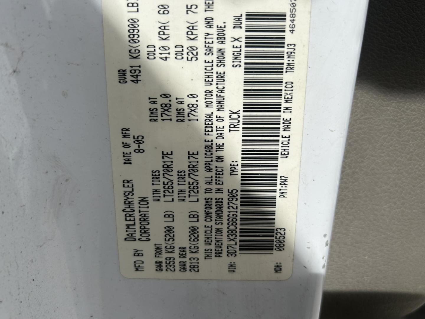2006 White Dodge Ram 3500 Laramie Quad Cab 4WD (3D7LX38C66G) with an 5.9L L6 OHV 24V TURBO DIESEL engine, located at 1687 Business 35 S, New Braunfels, TX, 78130, (830) 625-7159, 29.655487, -98.051491 - Photo#13