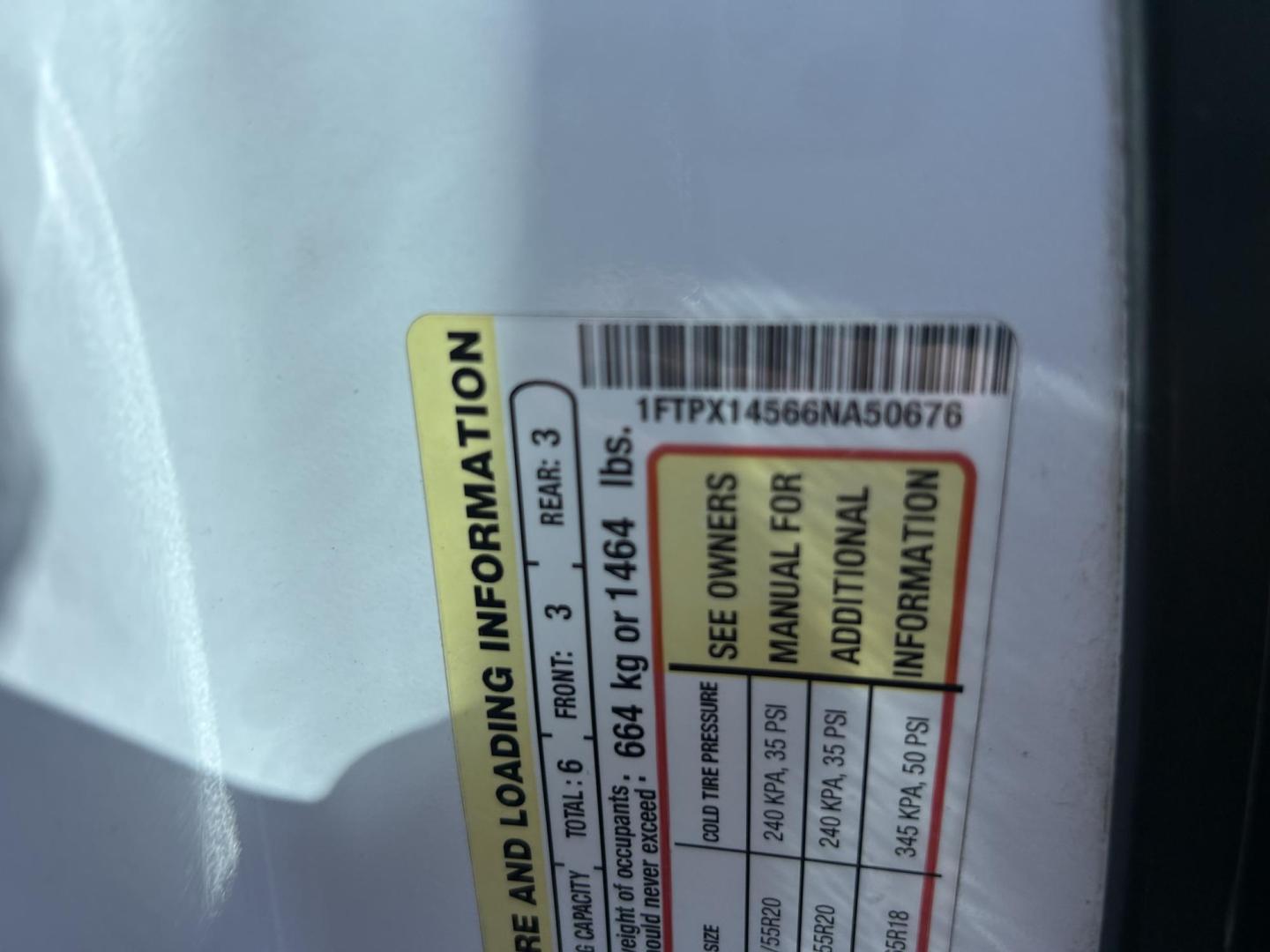2006 White Ford F-150 FX4 SuperCab (1FTPX14566N) with an 5.4L V6 SOHC 16V engine, 4-Speed Automatic Overdrive transmission, located at 1687 Business 35 S, New Braunfels, TX, 78130, (830) 625-7159, 29.655487, -98.051491 - Photo#10