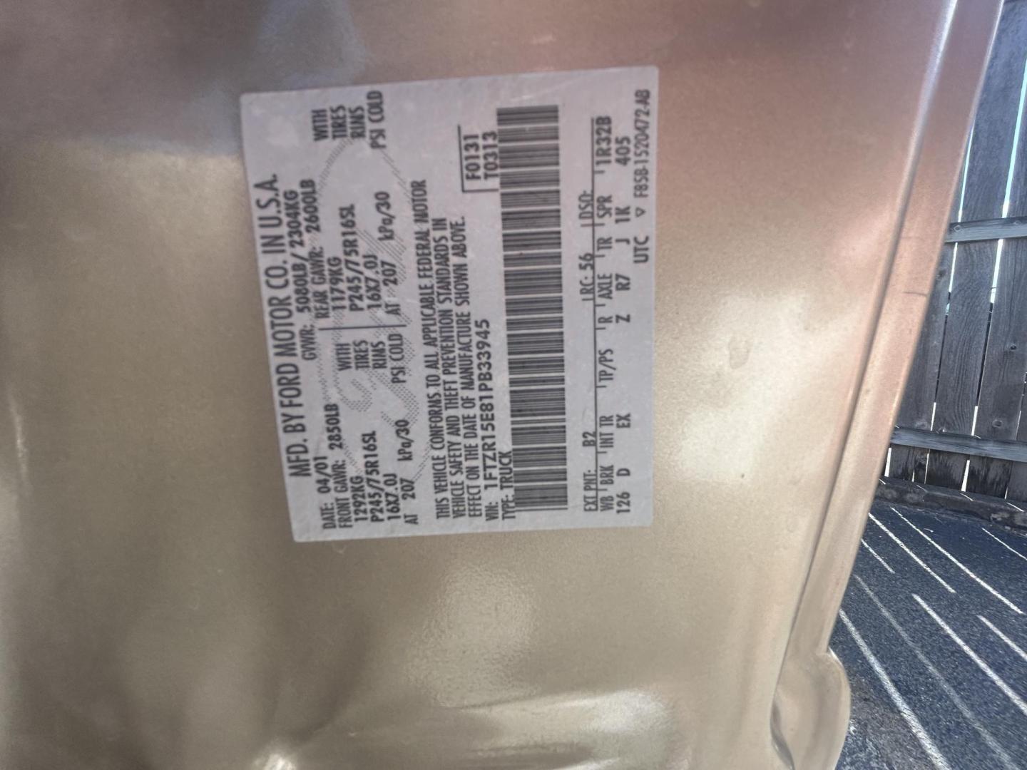 2001 Tan Ford Ranger Edge Plus SuperCab 4.0 4WD (1FTZR15E81P) with an 4.0L V6 SOHC 12V engine, 5-Speed Manual Overdrive transmission, located at 1687 Business 35 S, New Braunfels, TX, 78130, (830) 625-7159, 29.655487, -98.051491 - Photo#11