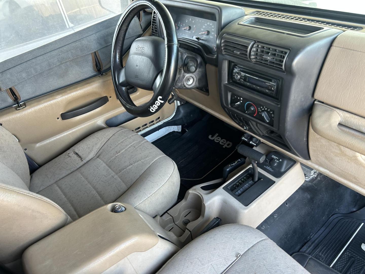 2002 White Jeep Wrangler X (1J4FA39S82P) with an 4.0L L6 OHV 12V engine, located at 1687 Business 35 S, New Braunfels, TX, 78130, (830) 625-7159, 29.655487, -98.051491 - Photo#3