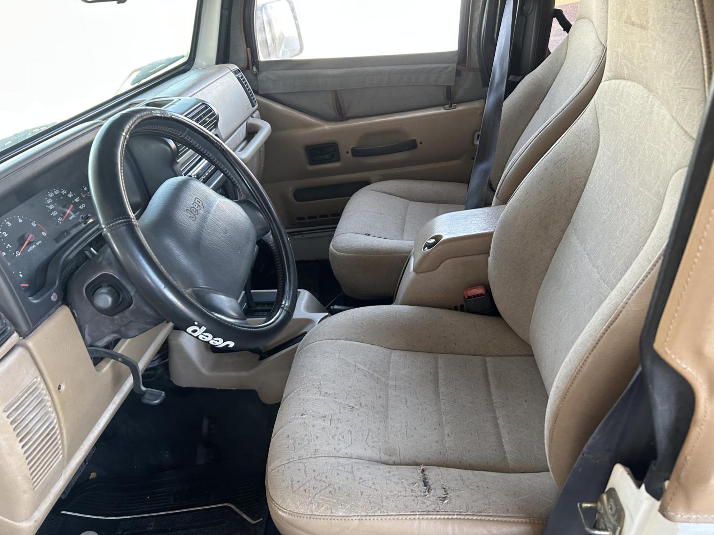 2002 White Jeep Wrangler X (1J4FA39S82P) with an 4.0L L6 OHV 12V engine, located at 1687 Business 35 S, New Braunfels, TX, 78130, (830) 625-7159, 29.655487, -98.051491 - Photo#7