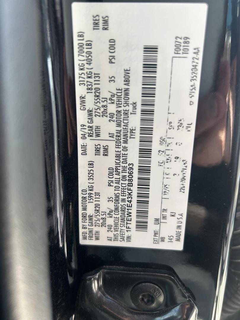 2019 Black Ford F-150 King Ranch SuperCrew 6.5-ft. Bed 4WD (1FTEW1E43KF) with an 3.5L V6 TURBO engine, 6A transmission, located at 1687 Business 35 S, New Braunfels, TX, 78130, (830) 625-7159, 29.655487, -98.051491 - Photo#13