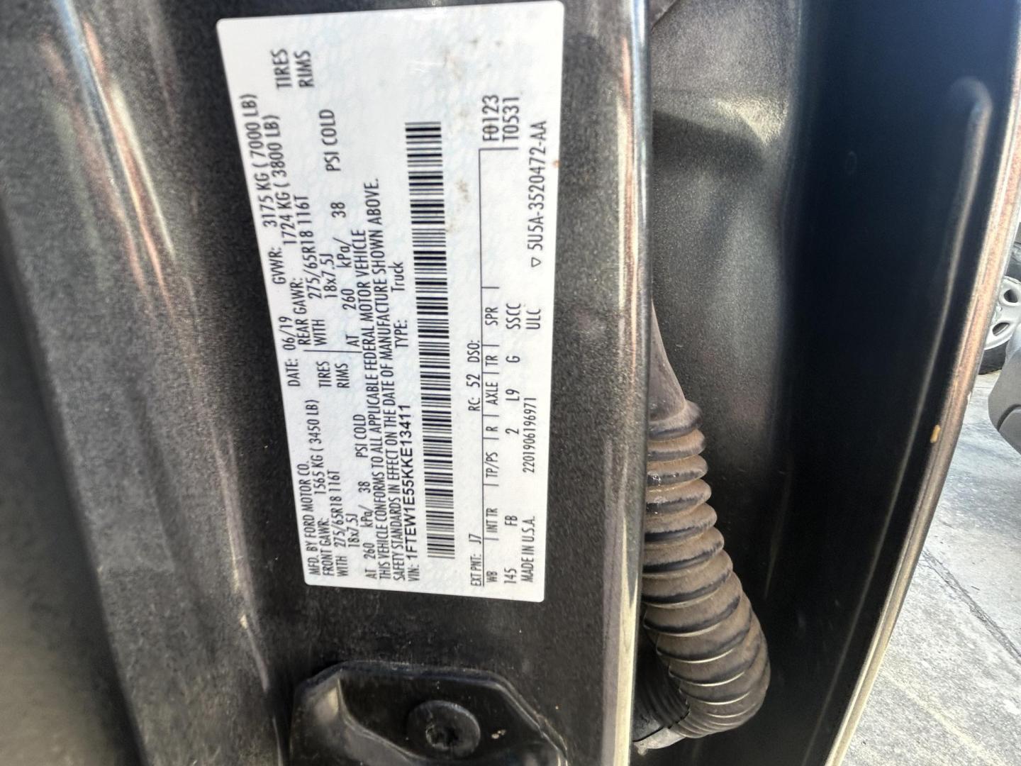 2019 Gray Ford F-150 Lariat SuperCrew 5.5-ft. Bed 4WD (1FTEW1E55KK) with an 5.0L V8 OHV 32V engine, 6A transmission, located at 1687 Business 35 S, New Braunfels, TX, 78130, (830) 625-7159, 29.655487, -98.051491 - Photo#14