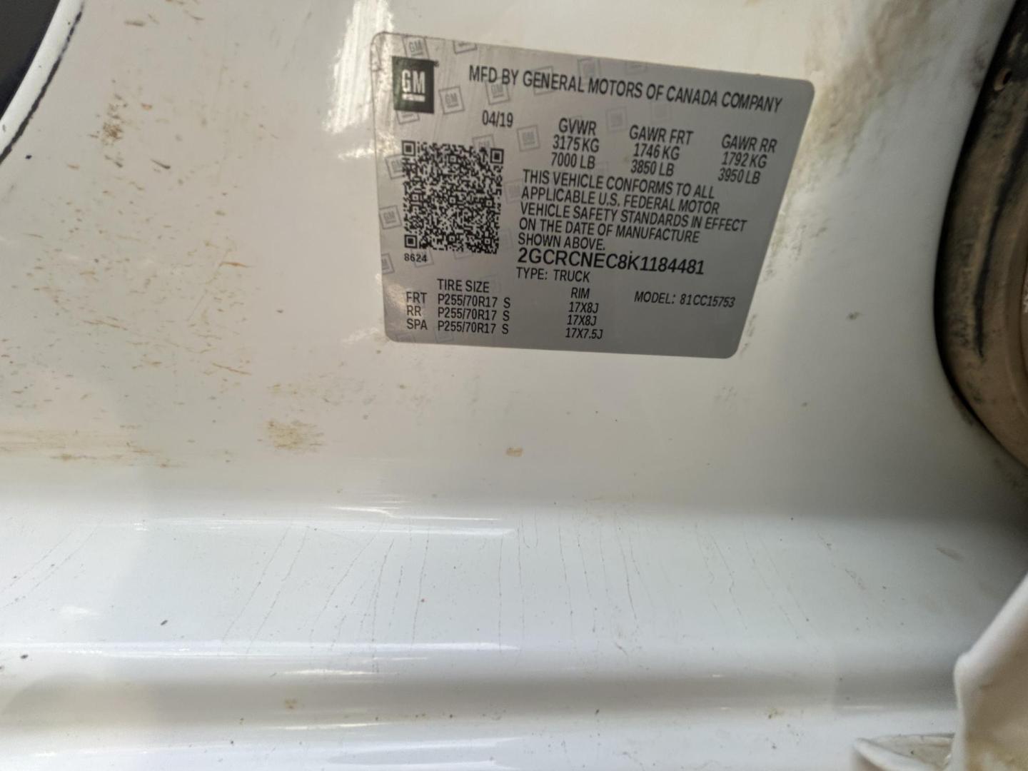 2019 White Chevrolet Silverado 1500 Work Truck Double Cab 2WD (2GCRCNEC8K1) with an 5.3L V8 OHV 16V engine, 6A transmission, located at 1687 Business 35 S, New Braunfels, TX, 78130, (830) 625-7159, 29.655487, -98.051491 - Photo#11