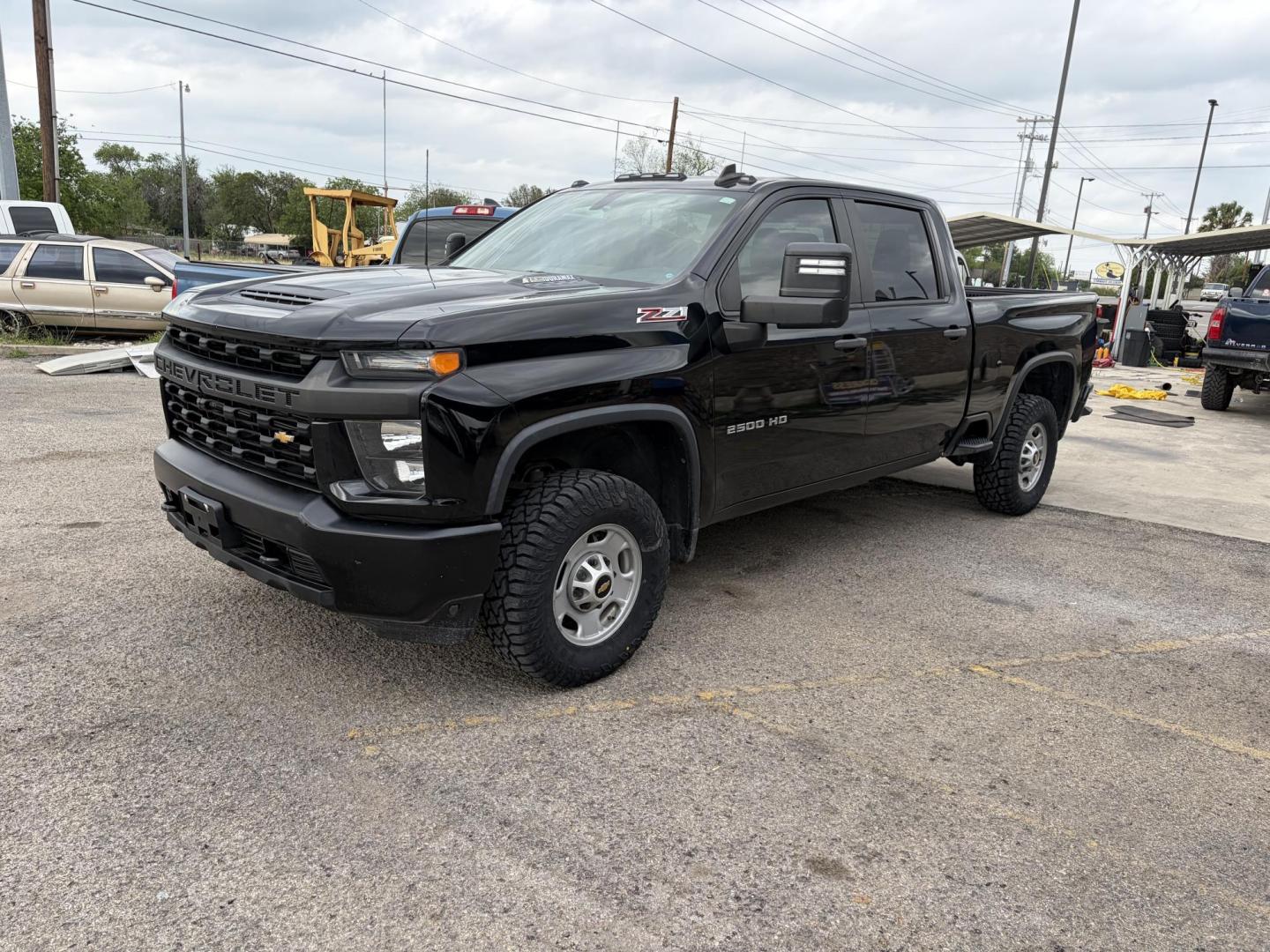 2020 Black Chevrolet Silverado 2500HD Work Truck Crew Cab Short Box 4WD (1GC4YLEY5LF) with an 6.6L V8 OHV 16V DIESEL engine, 6A transmission, located at 1687 Business 35 S, New Braunfels, TX, 78130, (830) 625-7159, 29.655487, -98.051491 - Photo#0