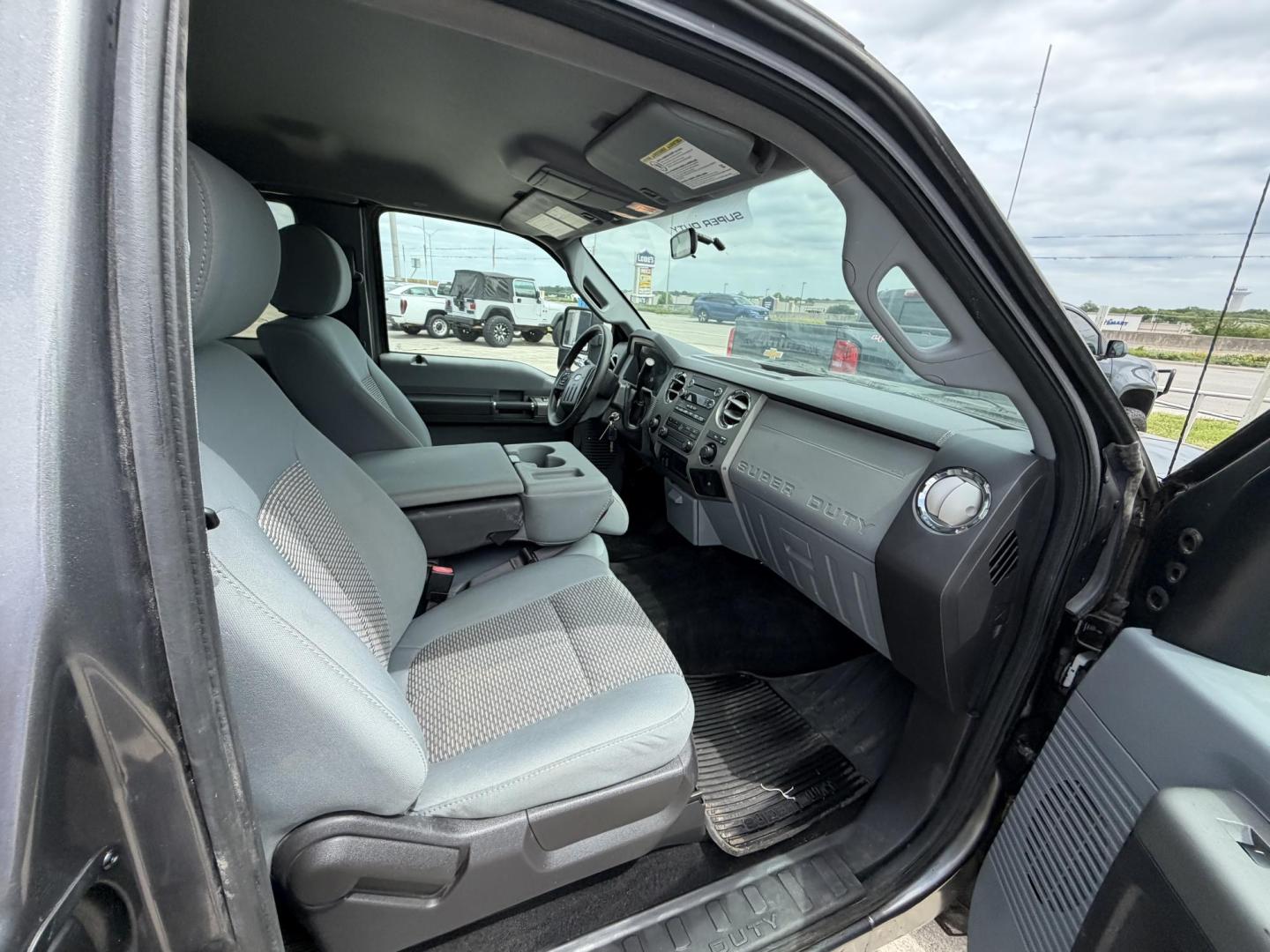 2012 Gray Ford F-250 SD Lariat SuperCab 2WD (1FT7X2A6XCE) with an 6.2L V8 OHV 16V engine, 6-Speed Automatic transmission, located at 1687 Business 35 S, New Braunfels, TX, 78130, (830) 625-7159, 29.655487, -98.051491 - Photo#3