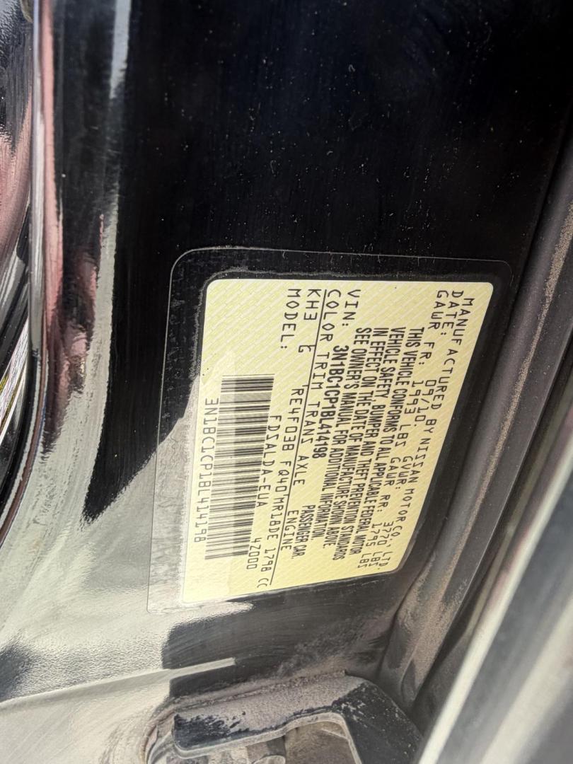 2011 Black Nissan Versa 1.8 S Hatchback (3N1BC1CP1BL) with an 1.8L L4 DOHC 16V engine, located at 1687 Business 35 S, New Braunfels, TX, 78130, (830) 625-7159, 29.655487, -98.051491 - Photo#12