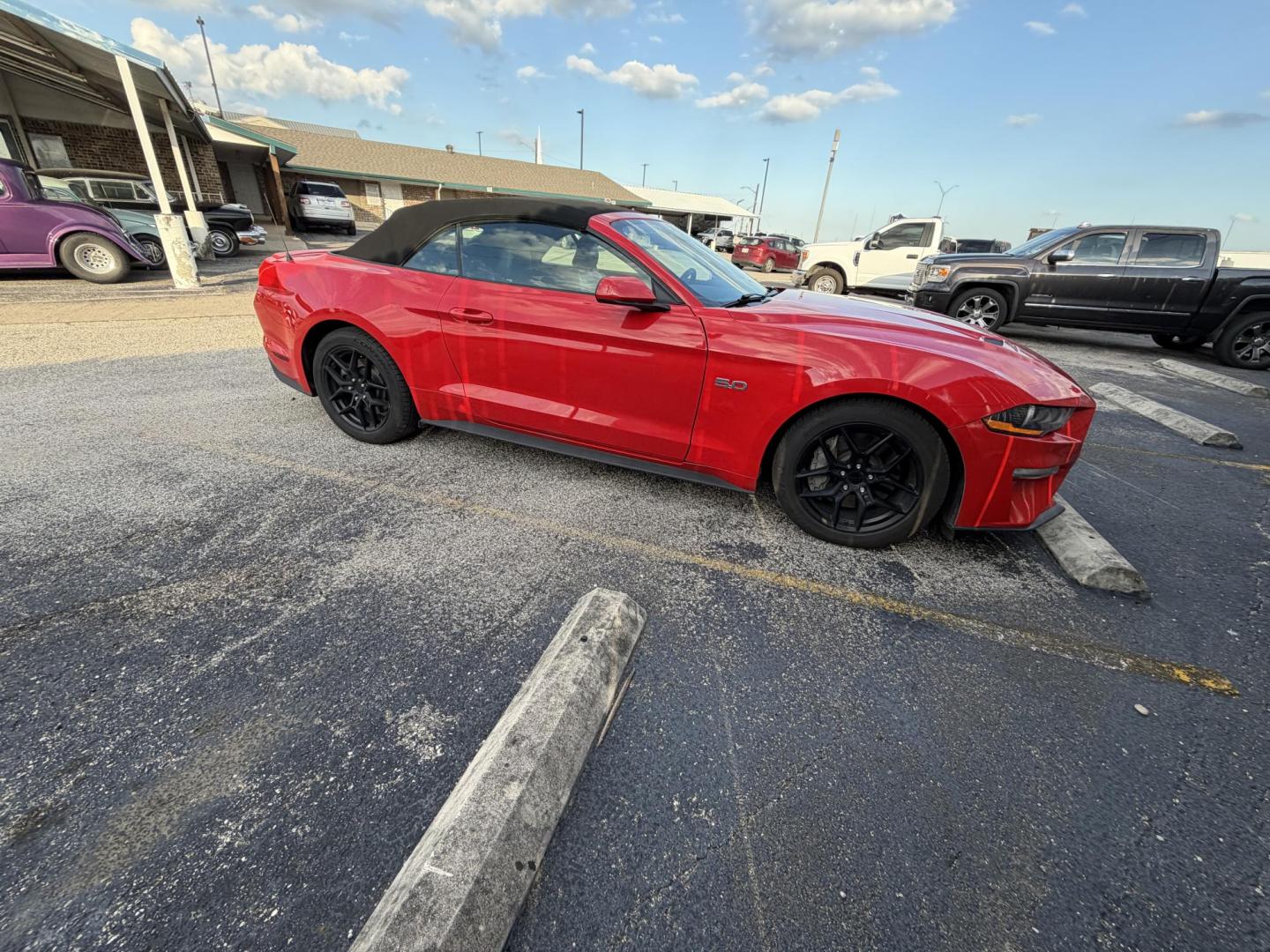 2022 Red Ford Mustang GT Premium Convertible (1FATP8FF0N5) with an 5.0L V8 DOHC 32V engine, located at 1687 Business 35 S, New Braunfels, TX, 78130, (830) 625-7159, 29.655487, -98.051491 - Photo#1