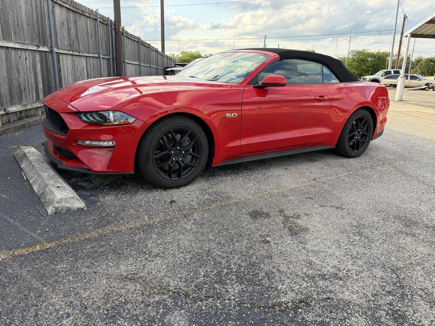 2022 Red Ford Mustang GT Premium Convertible (1FATP8FF0N5) with an 5.0L V8 DOHC 32V engine, located at 1687 Business 35 S, New Braunfels, TX, 78130, (830) 625-7159, 29.655487, -98.051491 - Photo#0