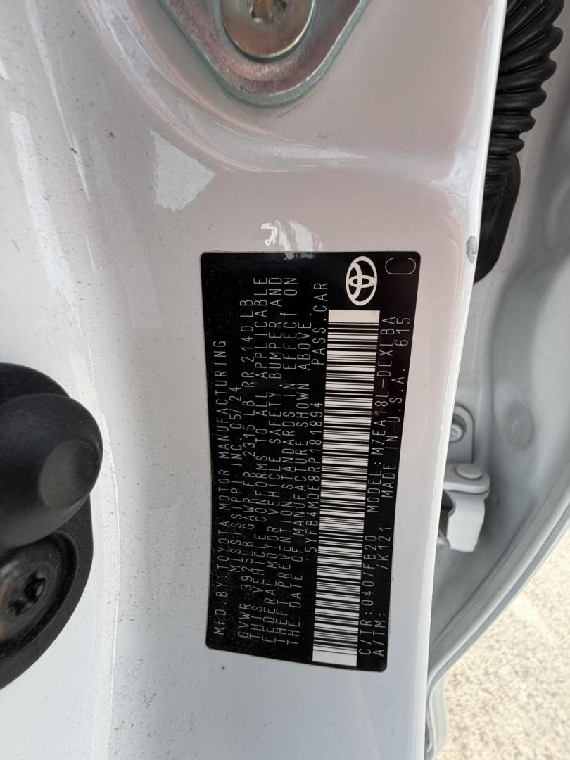 2024 White Toyota Corolla LE (5YFB4MDE8RP) with an 2.0L L4 DOHC 16V engine, CVT transmission, located at 1687 Business 35 S, New Braunfels, TX, 78130, (830) 625-7159, 29.655487, -98.051491 - Photo#12