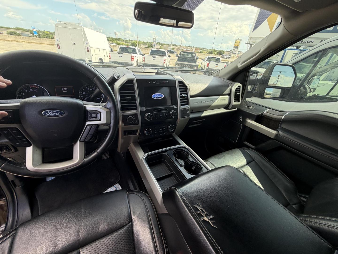 2020 Black Ford F-350 SD Lariat Crew Cab Long Bed DRW 4WD (1FD8W3HT1LE) with an 6.7L V8 OHV 16V DIESEL engine, 6A transmission, located at 1687 Business 35 S, New Braunfels, TX, 78130, (830) 625-7159, 29.655487, -98.051491 - Photo#14