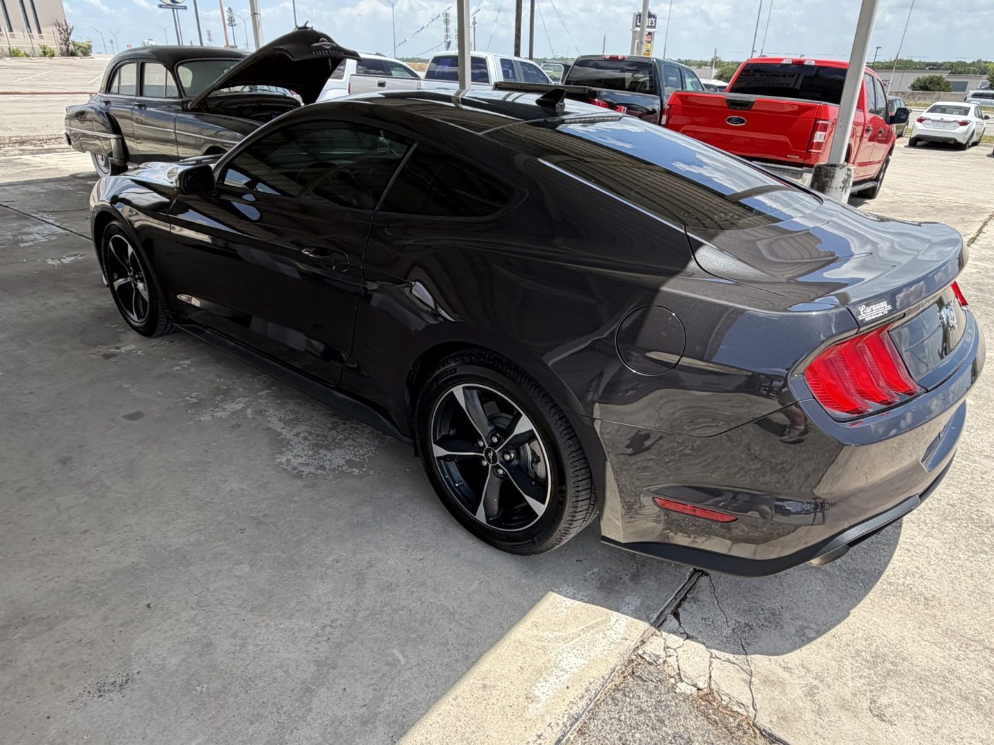 2022 Black Ford Mustang EcoBoost Coupe (1FA6P8TH0N5) with an 2.3L L4 DOHC 16V engine, located at 1687 Business 35 S, New Braunfels, TX, 78130, (830) 625-7159, 29.655487, -98.051491- Photo#6