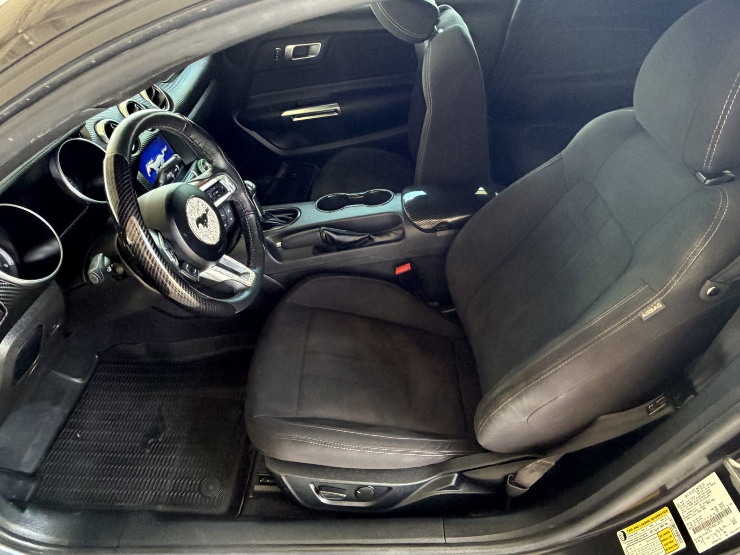 2022 Black Ford Mustang EcoBoost Coupe (1FA6P8TH0N5) with an 2.3L L4 DOHC 16V engine, located at 1687 Business 35 S, New Braunfels, TX, 78130, (830) 625-7159, 29.655487, -98.051491- Photo#8