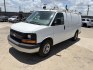 2014 White Chevrolet Express 2500 Cargo (1GCWGFCA1E1) with an 4.8L V8 OHV 16V engine, 6-Speed Automatic transmission, located at 1687 Business 35 S, New Braunfels, TX, 78130, (830) 625-7159, 29.655487, -98.051491- Photo#0