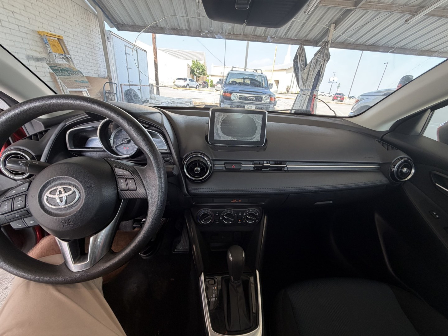 2017 Red Scion Yaris iA iA (3MYDLBYV8HY) with an 1.5L L4 DOHC 16V engine, 6A transmission, located at 1687 Business 35 S, New Braunfels, TX, 78130, (830) 625-7159, 29.655487, -98.051491- Photo#14