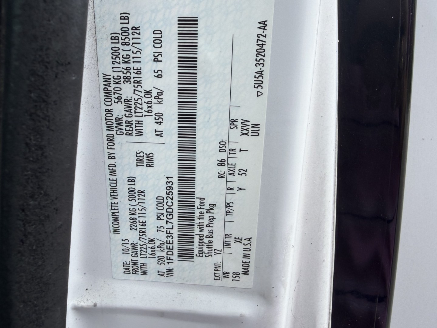 2016 Black Ford Econoline E350 (1FDEE3FL7GD) with an 5.4L V8 SOHC 16V engine, located at 1687 Business 35 S, New Braunfels, TX, 78130, (830) 625-7159, 29.655487, -98.051491- Photo#11