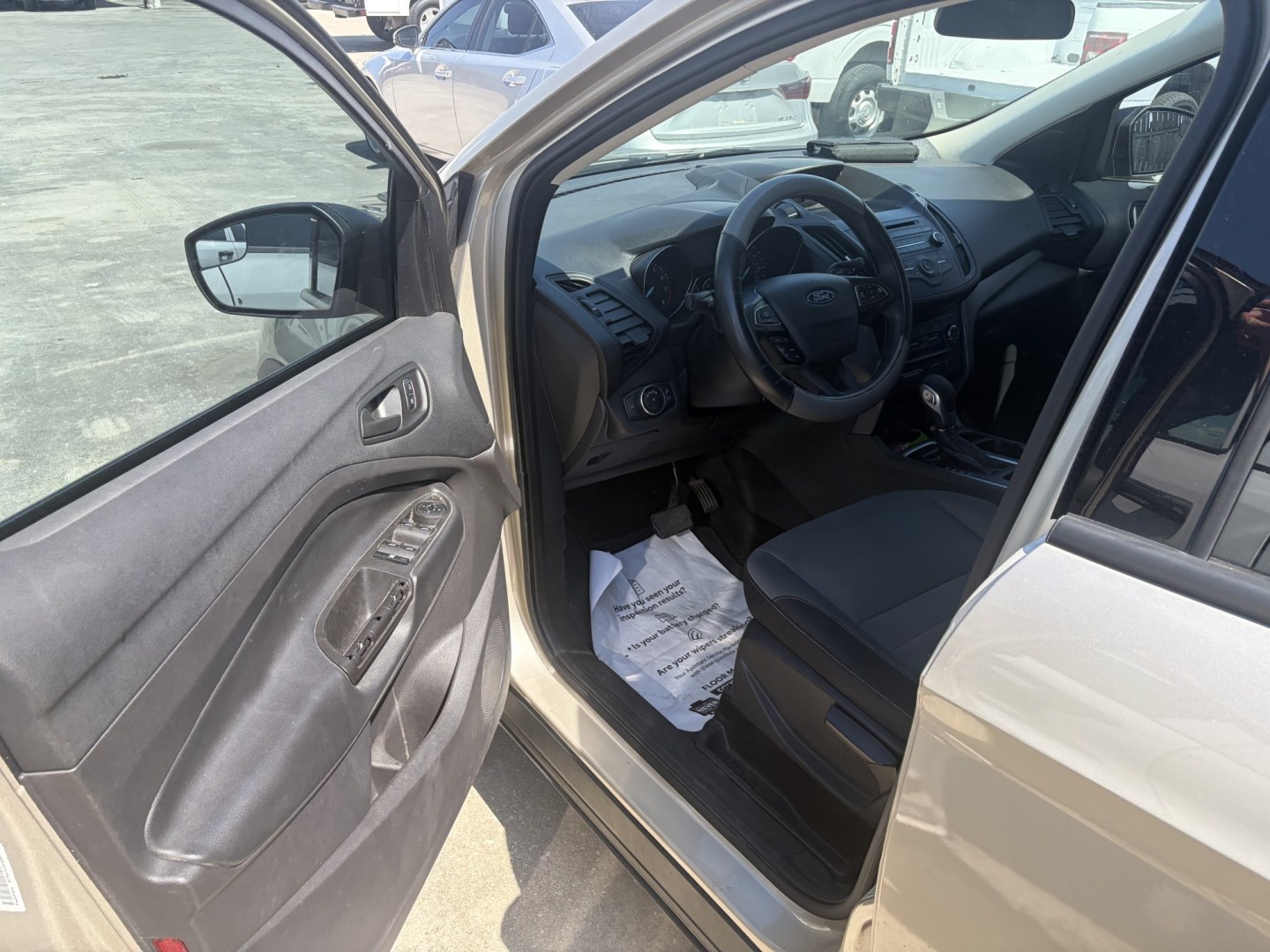 2018 Gold Ford Escape S FWD (1FMCU0F78JU) with an 2.5L L4 DOHC 16V engine, 6A transmission, located at 1687 Business 35 S, New Braunfels, TX, 78130, (830) 625-7159, 29.655487, -98.051491- Photo#10