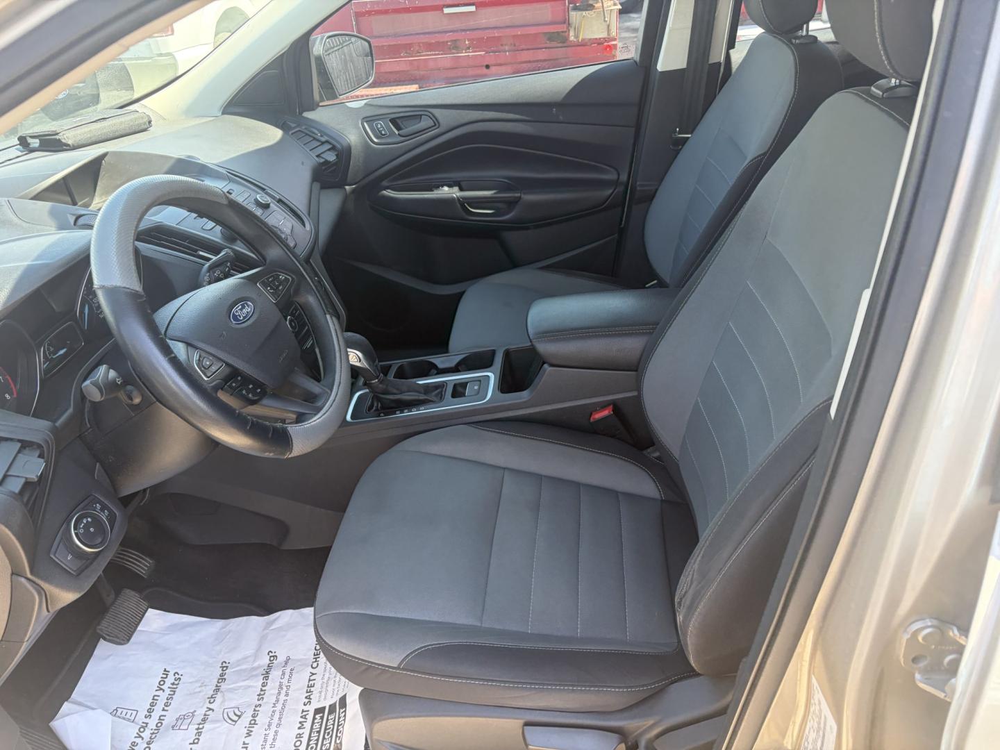 2018 Gold Ford Escape S FWD (1FMCU0F78JU) with an 2.5L L4 DOHC 16V engine, 6A transmission, located at 1687 Business 35 S, New Braunfels, TX, 78130, (830) 625-7159, 29.655487, -98.051491- Photo#11