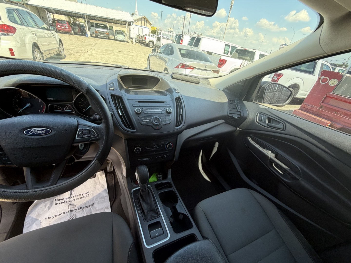 2018 Gold Ford Escape S FWD (1FMCU0F78JU) with an 2.5L L4 DOHC 16V engine, 6A transmission, located at 1687 Business 35 S, New Braunfels, TX, 78130, (830) 625-7159, 29.655487, -98.051491- Photo#13