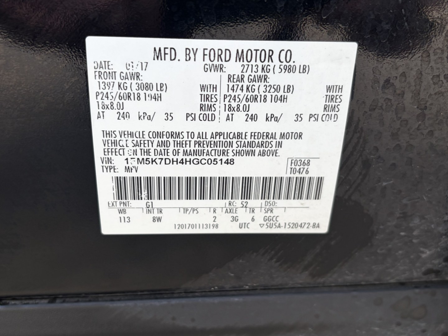2017 Ford Explorer XLT FWD (1FM5K7DH4HG) with an 2.3L L4 DOHC 16V engine, 6A transmission, located at 1687 Business 35 S, New Braunfels, TX, 78130, (830) 625-7159, 29.655487, -98.051491- Photo#13