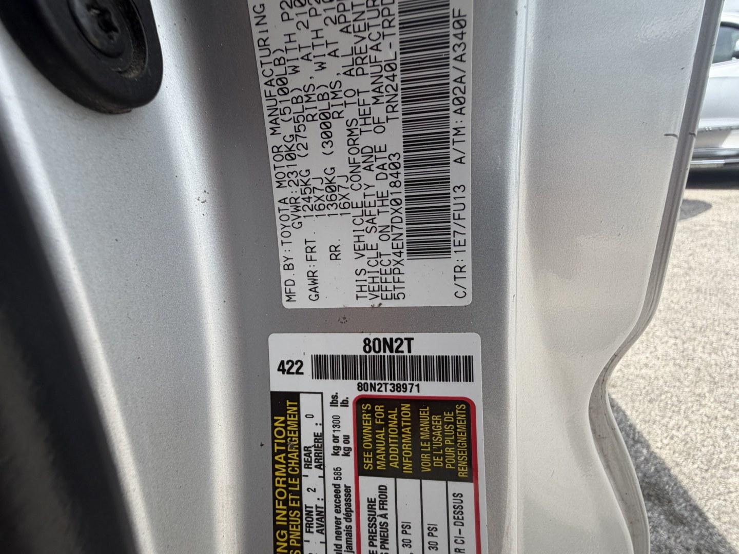 2013 Silver Toyota Tacoma Regular Cab 4WD (5TFPX4EN7DX) with an 2.7L L4 DOHC 16V engine, 5-Speed Manual transmission, located at 1687 Business 35 S, New Braunfels, TX, 78130, (830) 625-7159, 29.655487, -98.051491- Photo#13
