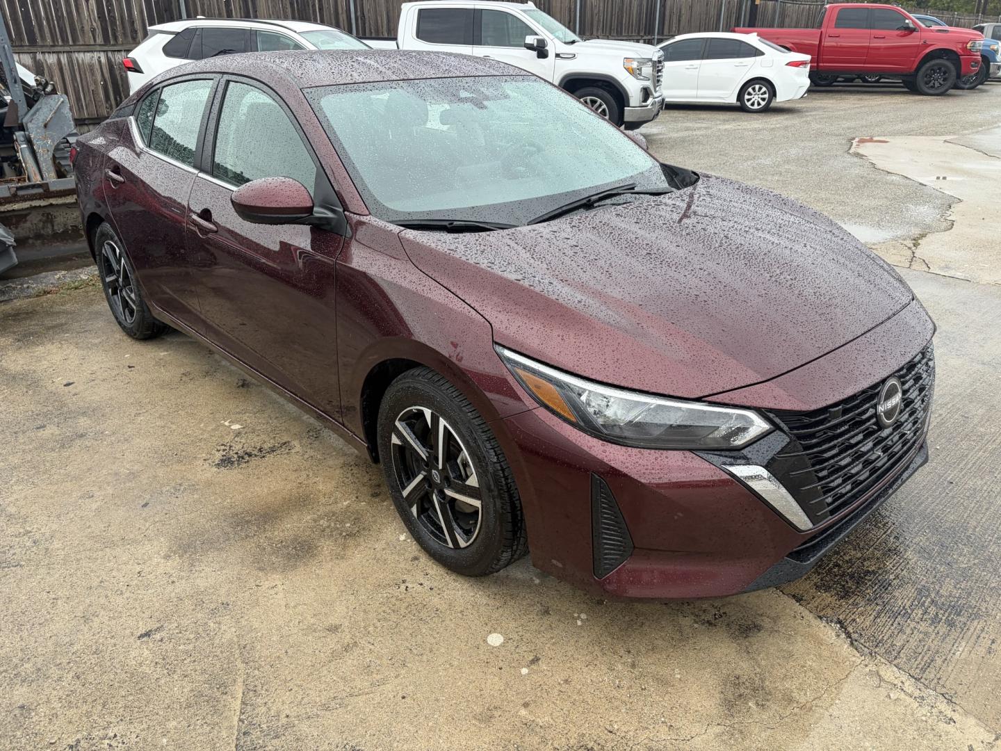 2025 Red Nissan Sentra SV (3N1AB8CV9SY) with an 2.0L L4 SFI DOHC 16V engine, CVT transmission, located at 1687 Business 35 S, New Braunfels, TX, 78130, (830) 625-7159, 29.655487, -98.051491- Photo#1
