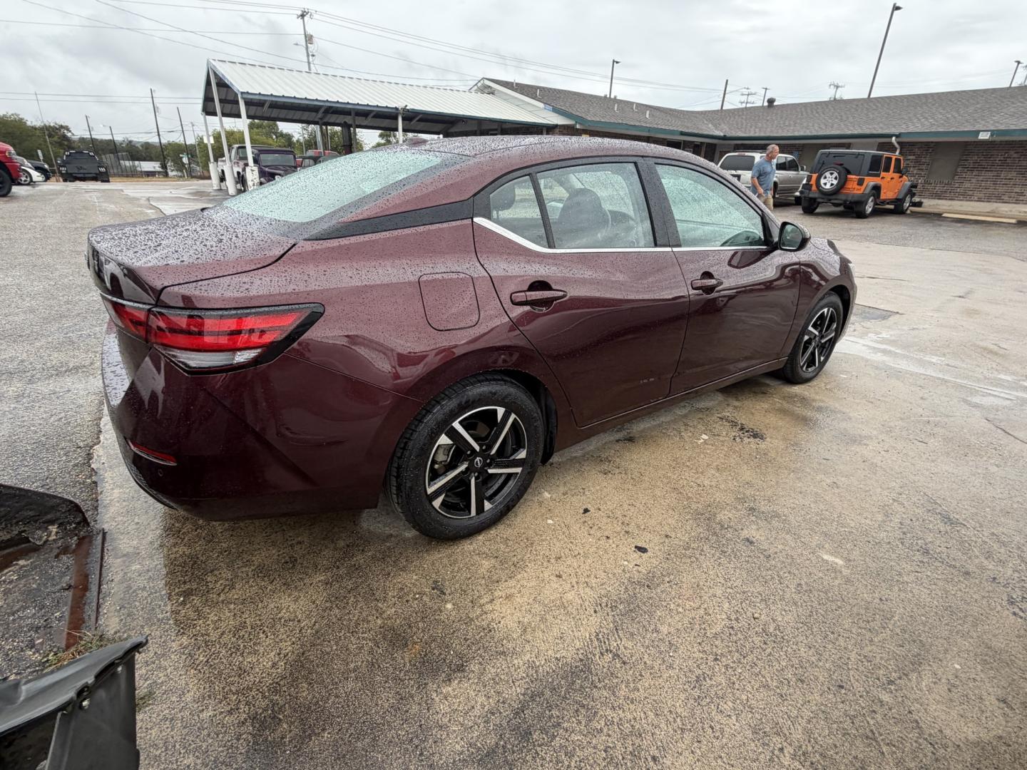 2025 Red Nissan Sentra SV (3N1AB8CV9SY) with an 2.0L L4 SFI DOHC 16V engine, CVT transmission, located at 1687 Business 35 S, New Braunfels, TX, 78130, (830) 625-7159, 29.655487, -98.051491- Photo#6