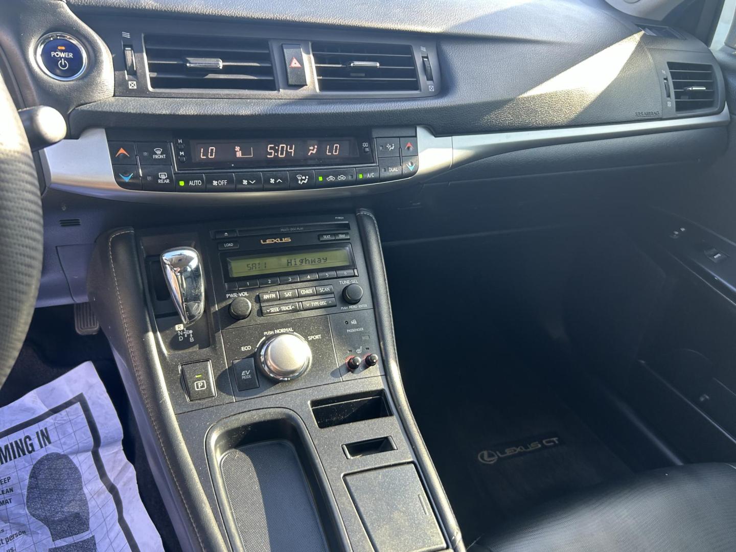 2013 Grey Lexus CT 200h Base (JTHKD5BH3D2) with an 1.8L L4 HYBRID engine, Continuously Variable Transmission transmission, located at 1687 Business 35 S, New Braunfels, TX, 78130, (830) 625-7159, 29.655487, -98.051491 - Photo#12